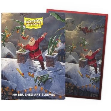 100 pochettes brushed art format standard christmas dragon 2023 dragon shield 