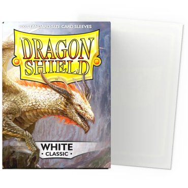 100 pochettes classic format standard white dragon shield 