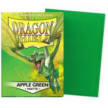 100 pochettes matte format standard apple green dragon shield 