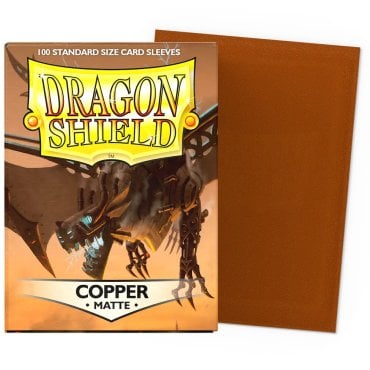 100 pochettes matte format standard copper dragon shield 