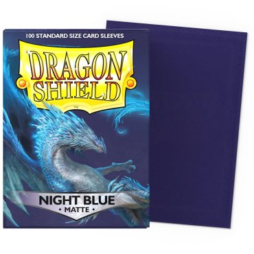100 pochettes matte format standard night blue dragon shield at 11042 