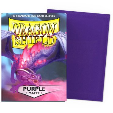 100 pochettes matte format standard purple dragon shield 