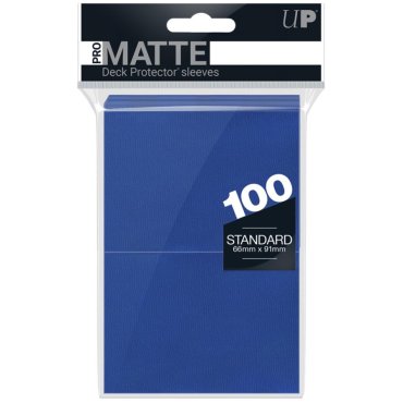 100 pochettes pro matte format standard bleu ultra pro 84514 