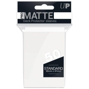 50 pochettes pro matte format standard blanc ultra pro 82651 