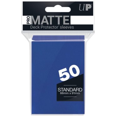 50 pochettes pro matte format standard bleu ultra pro 82653 
