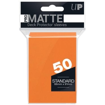 50 pochettes pro matte format standard orange ultrapro 84184 