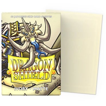 60 pochettes matte format japonais ivory dragon shield 