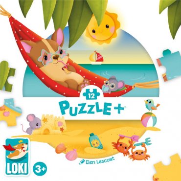 puzzle 12 pieces loki puzzle loki a la plage boite de jeu 