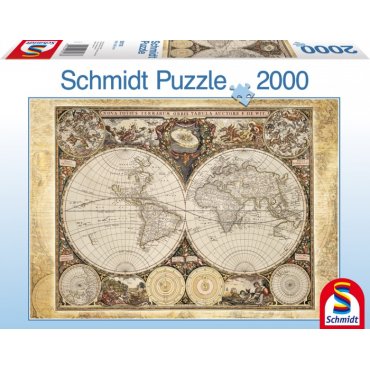 puzzle 2000 schmidt mappemonde historique 