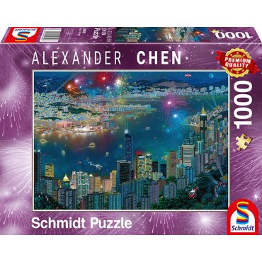 puzzle schmidt 1000 chen faut artifice sur honk kong 