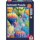 Puzzle 1000 pièces - Envol de ballons colorés